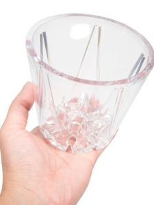 Transparent Resin Flower Pot for Root Development Cactus Agave Block Root Drainage Control round Shape Flower Pots Garden Supplies