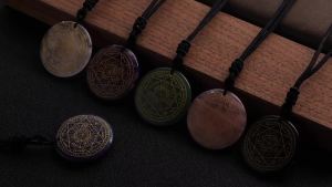 Natural Crystal Quartz Seven Archangels Amulet Necklaces Michael Men Seal of Solomon Talisman Necklace Protection Jewelry Collar