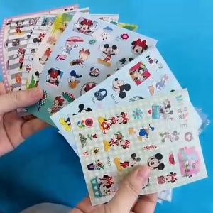 Stiker Karakter Disnei 8 in 1 / Sticker Kartun Princess Isi 8 Lembar / Stiker Anak Karakter DIS NEY