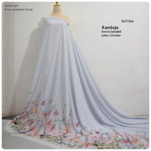 Kain ceruti babydoll | kain ceruty babydoll | kain ciffon motif bunga