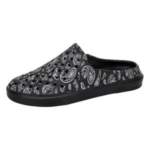Mens Summer Outdoor Wear Anti-Slip Casual Head Covering Sandals Soft Bottom Half Slippers Easy to Wear No Back Heel Slippers