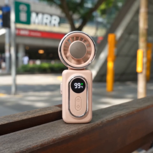 Tezorah BreezeClip Mini Clip-On Cooling Fan - White Black Pink Orange - 4 Colors - Cooling That Clips Into Your Day