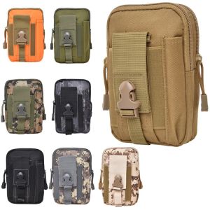 6.8 Inch Men Phone Waist Pouch Vertical Belt Loop Carabiner Outdoor Travel Hiking Sports Waist Bag
