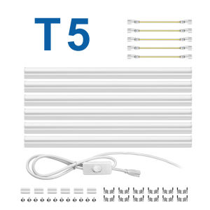 15W T5 LED Light Tube Bulb 50CM Flicker-free Replacement Fluorescent Tube For Home Cabinet Garages Warehouse Office Ceiling Lamp