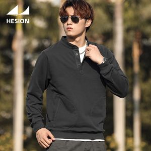 HESSION | Cotton Henry Neck Sweatshirt 360g