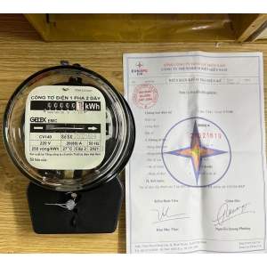Công Tơ Điện 1 pha 2 Dây 20(80)A Có giấy kiểm định