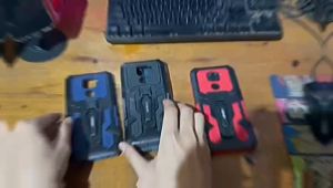 Case HP Untuk INFINIX HOT 10 Soft Case Belt Clip Case Armor Kick Standing Hard Case I Crystal