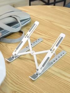 อลูมิเนียม แล็ปท็อปแบบพกพาขาตั้งที่วางแบบพับเก็บได้โต๊ะ อเนกประสงค์ขายึดปรับได้สำหรับ Mac/pad/แล็ปท็อป/ที่วางโน๊ตบุ๊ค(0031)