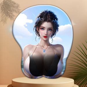 3D Silicone Mousepad Wrist Support Pad Prevents Mouse Hand Realistic Anime Design Large Size Computer Accessories