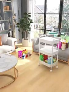 5 Tier Rak Troli Penyimpanan Multifunction Storage Trolley Rack Office Shelf Home Bathroom Kitchen Rack With wheels 推车置物架