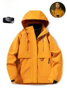 Jeep Spiri Liu Yifei Same Style Shell Jacket Womens 2024 New Arrival Three-in-One Windproof Waterproof Jacket Womens