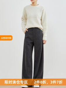 Gray Suit Pants High Waist Slim Straight Casual Trousers Womens Fashion High Rise Straight Leggings Casual Wear