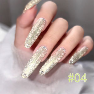 1-12pcs PSK ประกายบดเพชรเจลเล็บเล็บยาวนานสําหรับผู้หญิงดิสโก้ Glitter UV LED เจลเล็บอุปกรณ์