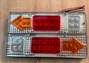 ไฟท้าย LED DC 12V ไฟรถพ่วง ไฟรถบรรทุก 19LED ติดท้ายรถ ไฟท้ายรถบรรทุก ไฟเลี้ยว ไฟถอย รถสิบล้อ รถไถ E11