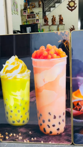 (ẢNH CHỤP) Tranh treo tường trà sữa trang trí decor quán nước tiệm trà sữa kèm đinh