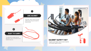Universal Running Machine Safety Key Treadmill Magnetic Security Switch Lock For Most Treadmills