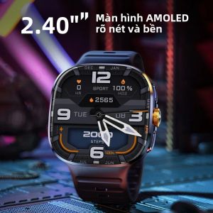 Đồng Hồ Thông Minh M99 Màn Hình AMOLED 2.4 Inch 4G/5G Dual SIM GPS WiFi Xoay 190 Độ °   Đồng Hồ Theo Dõi Thể Dục Chơi Game Camera Android 10