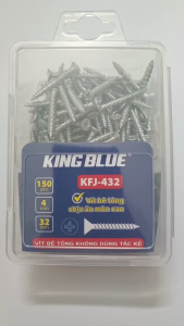 Mũi vít đinh vít bắt tường bê tông không dùng tắc kê King Blue bền hạn chế ăn mòn rỉ sét
