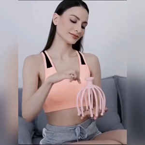 New product Head massager Scalp massager 8 finger head massager for relief Head care Massage gifts Octopus Paw Head Decompression Massager Pink/Blue for parents