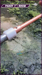 Paket Set Alat Penangkal Petir 1\" 60cm + Tiang Pipa Galvanis 1\" 60cm + Sok Teflon Siap Pasang
