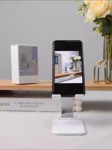 Cell Phone Stand Phone Stand for Desk Holder Compatible with Smartphones Office Accessories Universal Adjustable Tablet Sturdy Design Finish Anti Slip Base Suitable for Live TV