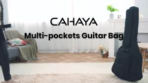 CAHAYA Acoustic Guitar Bag Thick Padding Waterproof Dual Adjustable Shoulder Strap Guitar Case Gig Bag 40 41 inch with Back Hanger Loop