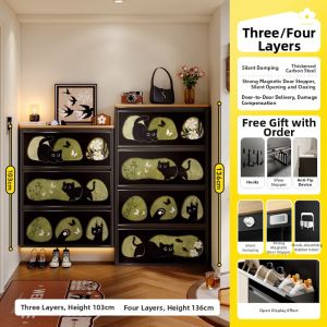 MEISD | Ultra Thin Narrow Entryway Shoe Cabinet 15cm