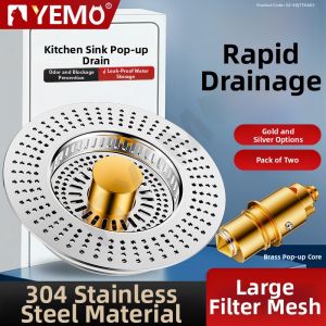 YEMO | Deodorizing Clog-Resistant Kitchen Sink Drain Filter