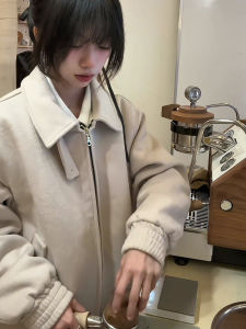 American Retro A1 Flight Jacket Cotton Woolen Coat Mens Winter Thickened Short Style Cleanfit Outerwear Casual Fashion