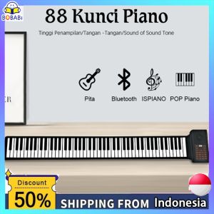 Portabel Piano Elektronik Multifungsi 88 Keys Pemula/ Mainan Anak Piano Elektronik 88 Keys/ Piano Elektronik Soft-Key Lipat Nyaman / Piano Gulung instrumen musik
