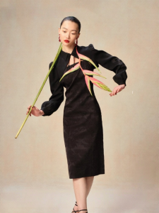 Vero Moda | Đầm Dài Tay Phong Cách Cheongsam Elegance Mùa Hè
