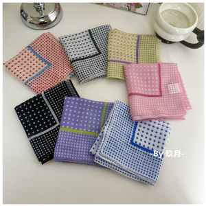 Khăn Trùm Đầu Vải Lanh Cotton Cổ Điển Đa Năng Trang Trí Tóc Phong Cách Retro INS Chụp Ảnh Khăn Quàng Cổ Họa Tiết Nhỏ