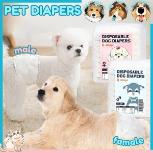Dog Diaper Male & Female Disposable Diapers Leakproof Nappies All-Absorb Diapers