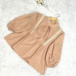 BLOUSE LINEN ATASAN WANITA ZURA PREMIUM KOREAN STYLE
