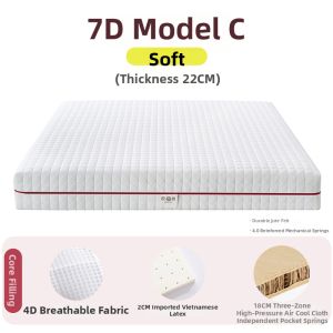 Zero Glue Washable Natural Latex Spinal Support Mattress