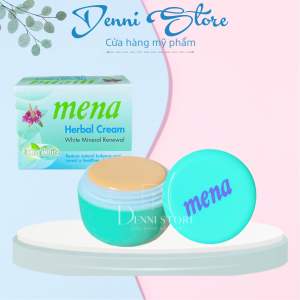 Kem Mena Xanh Lá Trắng Da Giảm Nám 3g Thái Lan - Kem Mena Herbal Cream Extra White Mineral Renewal - mỹ phẩm Denni
