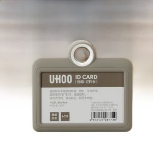 UHOO Silicone Protective Card Holder Lanyard Neck Strap Horizontal Layout for Kindergarten Company Campus ID Card Holder