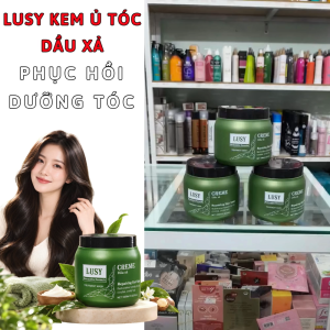 Kem ủ tóc hấp dầu LUSY 1000ml Giúp tóc bóng mượt vào nếp tự nhiên Hương thơm dễ chịu