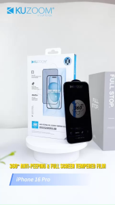 Kính cường lực chống nhìn trộm 360 độ Kuzoom full màn mỏng nhẹ bảo vệ màn hình giữ quyền riêng tư tuyệt đối dành cho dòng điện thoại IP 17