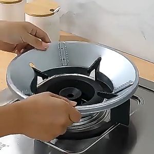 SUGA พร้อมส่ง ฝาครอบเตาแก๊ส ฝาครอบบังลม บังลมเตาแก๊ส สแตนเลสบังลม สแตนเลส กันลม ร้อนเร็ว ที่ครอบเตาแก๊ส COD SUR358