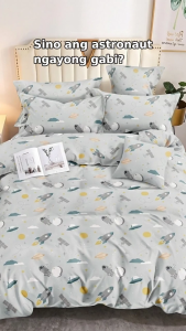 GRAY ROCKETS SPACESHIP Fully Gartered Bedsheet with 2 Pillowcase 100% Premium Canadian Cotton