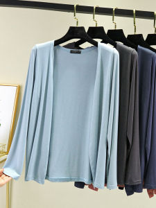 2025 New Womens Long Sleeve Open Cardigan Slim Fit Lightweight Modal Cotton Sun Protection Short Coat Air Conditioning Shirt