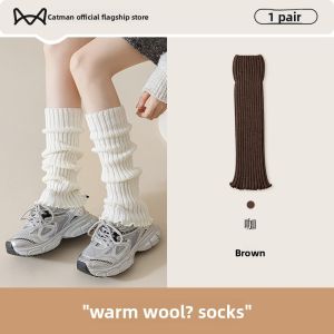 Miiow | Warm Woolen Mid-Calf Socks For Women Anti-Cold Non-Slip Autumn Winter Y2K Leggings JK Small Leg Warmers Cat Person Stockings