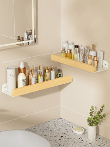 Giá Treo Tường Phòng Tắm Không Cần Khoan Giá Để Khăn Treo Tường Đơn Giản Mùa Đông 2023 Giỏ Đựng Đồ Dùng Cá Nhân Bằng Gỗ Nguyên Khối