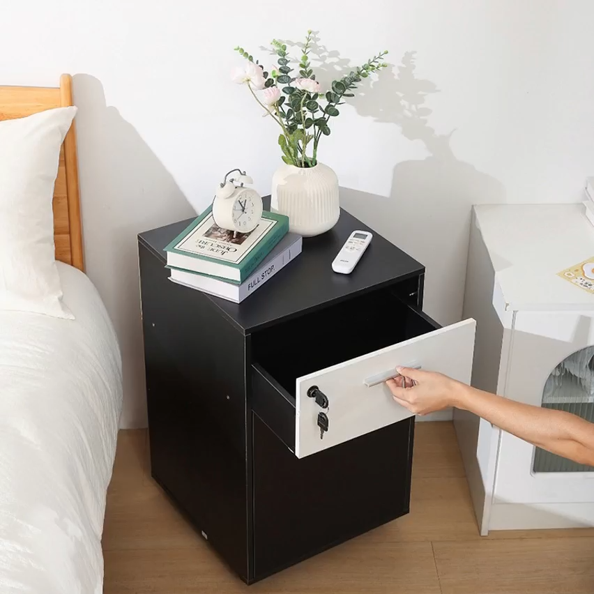 ที่มีความจุขนาดใหญ่ ตู้เก็บของแบบล็อคได้   40CMตู้เอกสารใต้โต๊ะแบบเรียบง่าย  เหมาะสำหรับใช้ในออฟฟิศและห้องนั่งเล่น