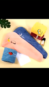 Ninabobo HD001 Handuk Keramas Rambut Kepala Cepat Kering Model Kancing Magic Towel Turban