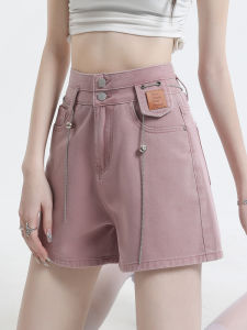 QIAOMIDUO | Summer High Waist Thin Denim Shorts Womens Spicy Girl American European Style Small Size Super Short Pants Cotton 100%