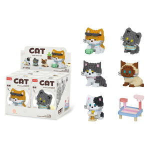 Hot Selling Particle Assembly Building Blocks Pet Cat Dog Assembly Leisure Decompression Puzzle Boy Girl Toy Gift