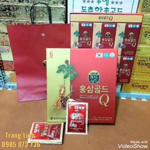 Nước hồng sâm nhung hươu hàn quốc GoldQ chính hãng hộp 30 gói x50ml