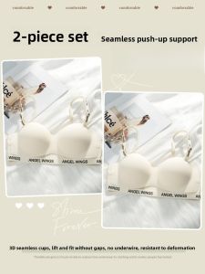 miiow | Wireless Strapless Bra Thin Youth Womens Underwear Gathered Sags Prevents Sliding Tube Top Bra Cat Person MiiOW JYZZ-2524